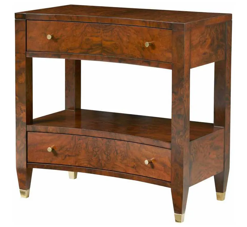 Modern History MH964F02 Concave Nightstand Walnut Burl Modern History MH964F02 Concave Nightstand Walnut Burl