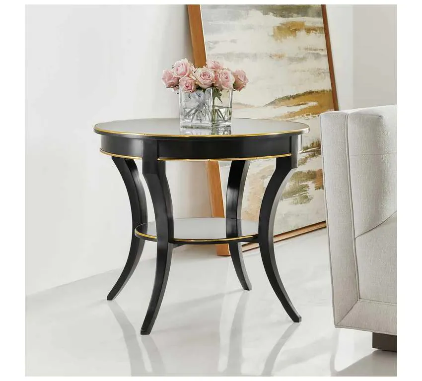 Modern History MH985F02 Covington Round End Table Ebony Modern History MH985F02 Covington Round End Table Ebony