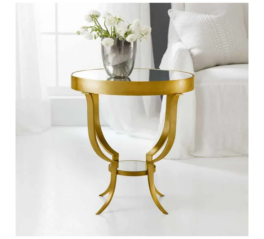 Modern History MH994F01 Small Gueridon Table Gold Leaf Modern History MH994F01 Small Gueridon Table Gold Leaf