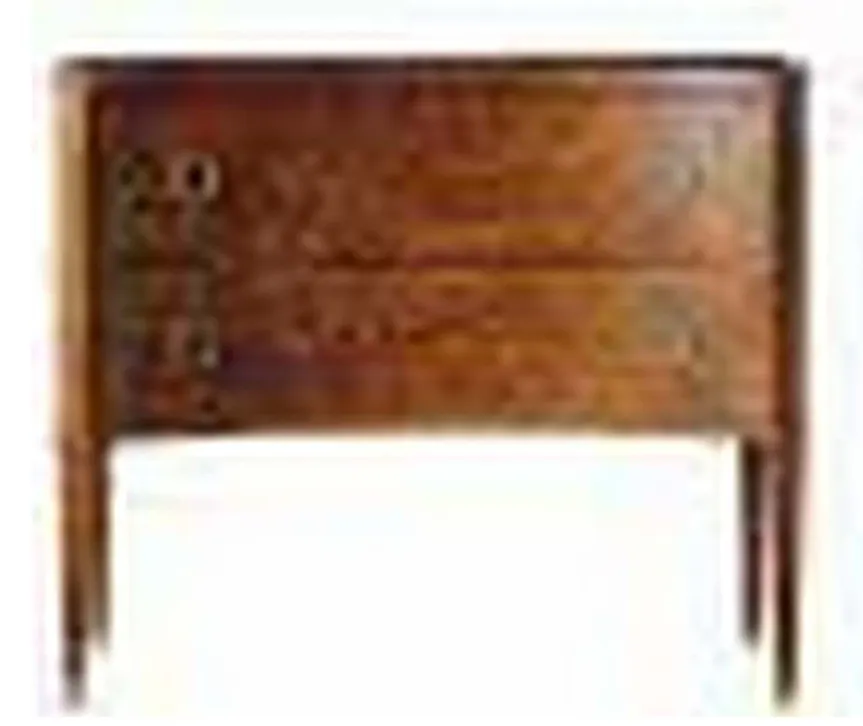 Modern History MH476F01 Two Drawer Concave Burl Commode Modern History MH476F01 Two Drawer Concave Burl Commode