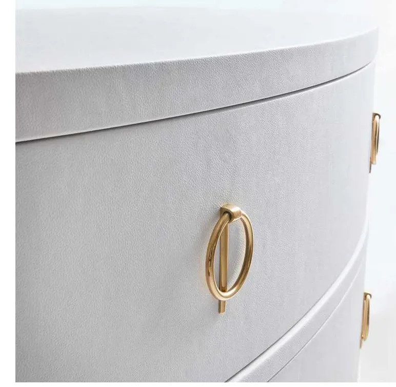 Modern History MH1136F01 Leather Wrapped Bowfront Chest Modern History MH1136F01 Leather Wrapped Bowfront Chest