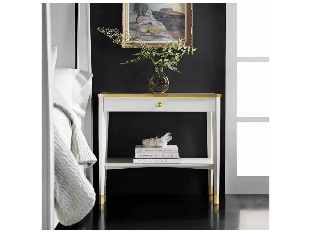 Modern History MH1150F01  Niles Bedside Table White