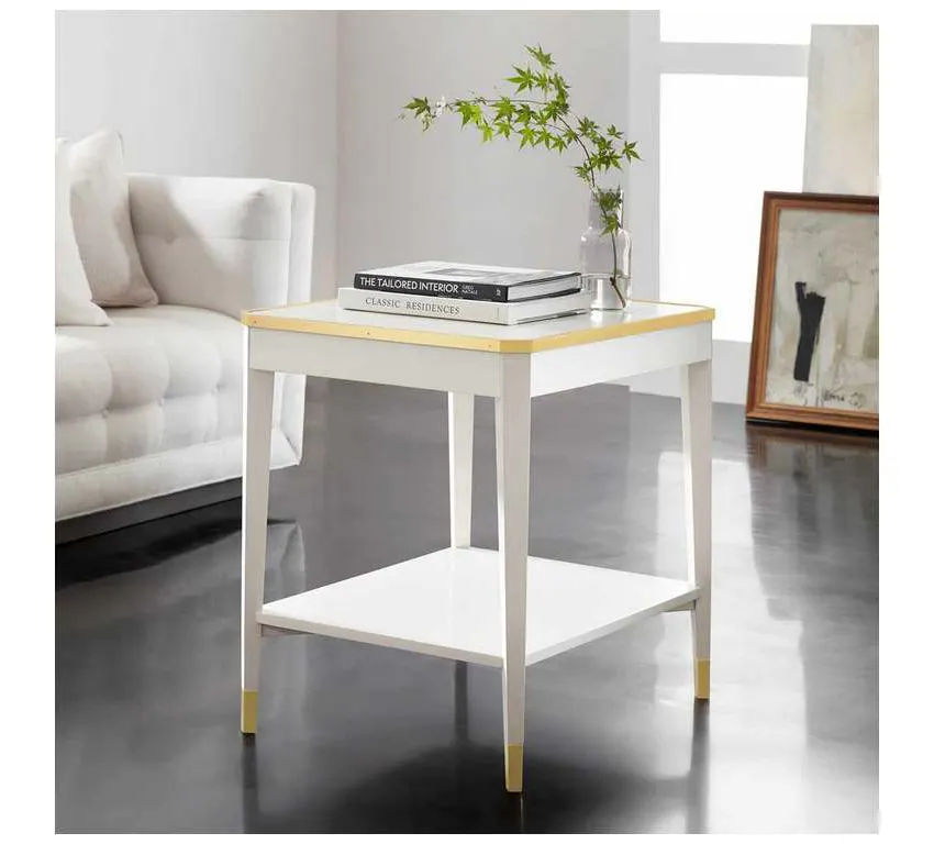 Modern History MH1151F01 Wilson End Table White Modern History MH1151F01 Wilson End Table White