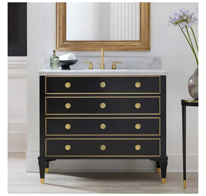 Modern History MHV-006 Ebonized Classical Vanity Modern History MHV-006 Ebonized Classical Vanity