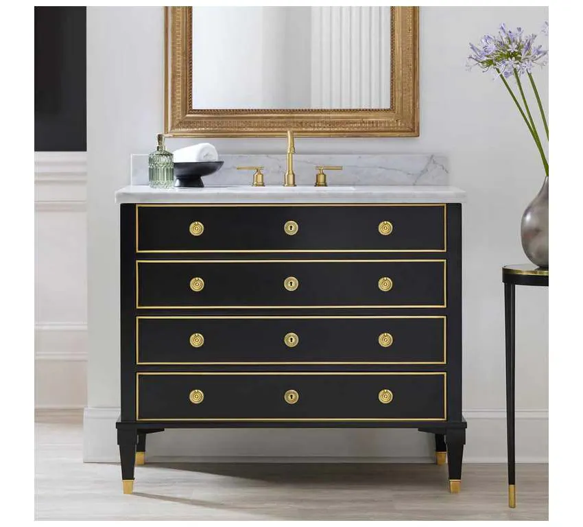 Modern History MHV-006 Ebonized Classical Vanity Modern History MHV-006 Ebonized Classical Vanity