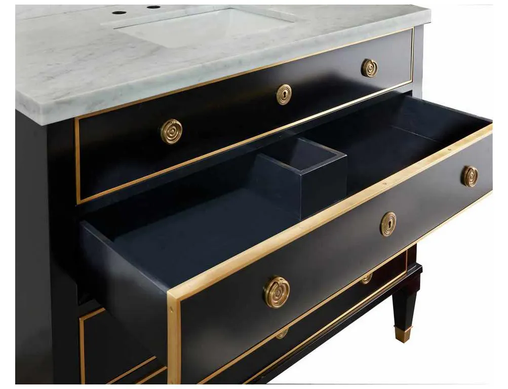 Modern History MHV-006 Ebonized Classical Vanity Modern History MHV-006 Ebonized Classical Vanity