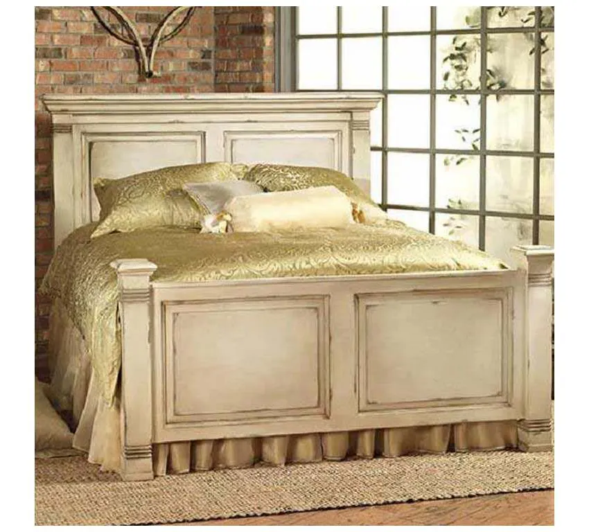 Old Biscayne Designs Lisette Bed in Rustic Ivory and Sage Old Biscayne Designs Lisette Bed in Rustic Ivory and Sage