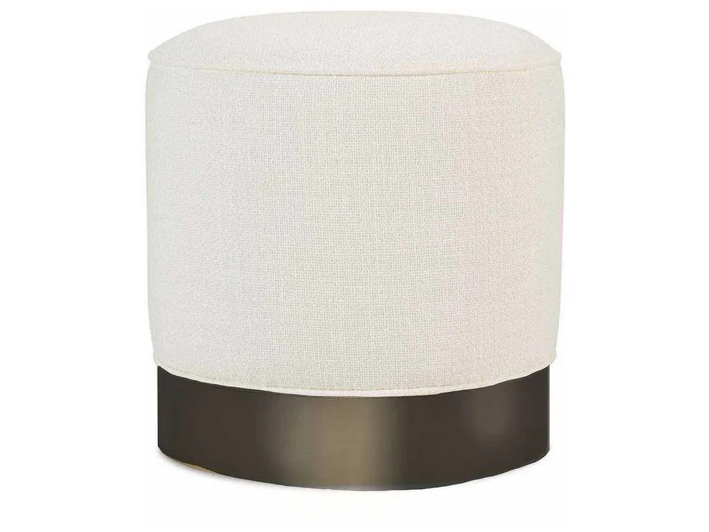 Rowe P560-B-005  Gigi Swivel Ottoman Burnished Steel