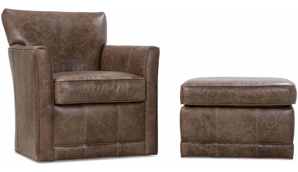 Rowe C181-L-016 Times Square Leather Swivel Chair Rowe C181-L-016 Times Square Leather Swivel Chair