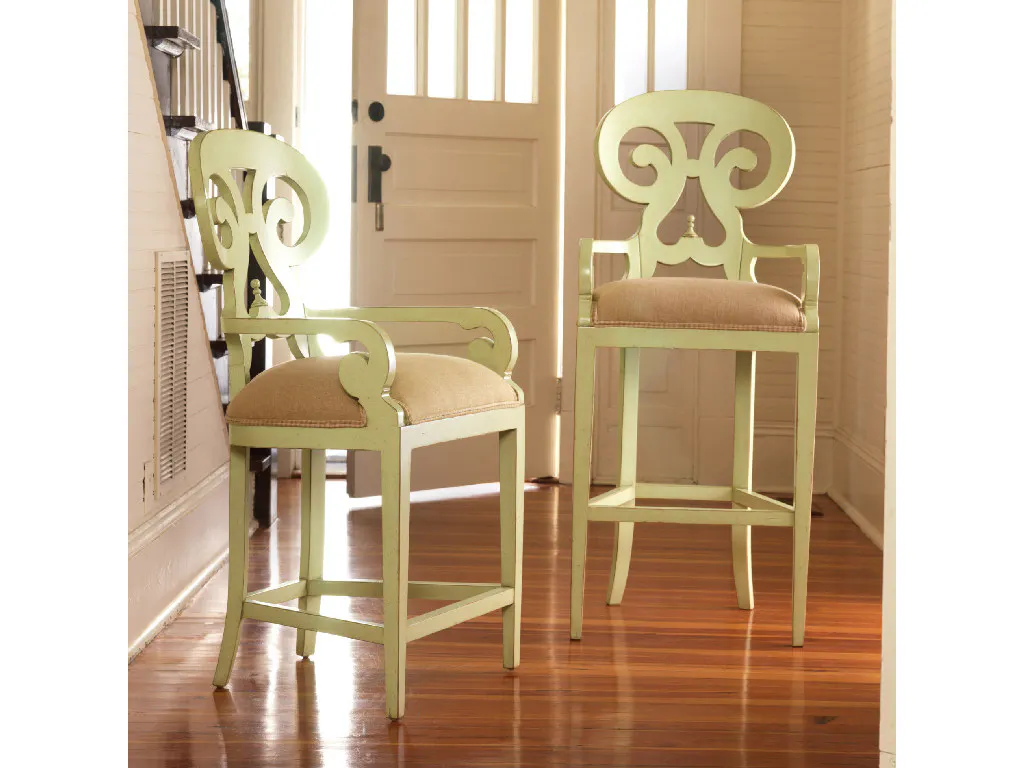 Somerset Bay SB068  Carmel Bar Stool with Brass Footrail Protector