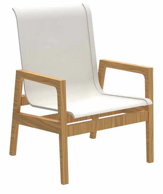 Summer Classics 1280133 N Dura Seashore Lounge Chair Natural White Sling Summer Classics 1280133 N Dura Seashore Lounge Chair Natural White Sling