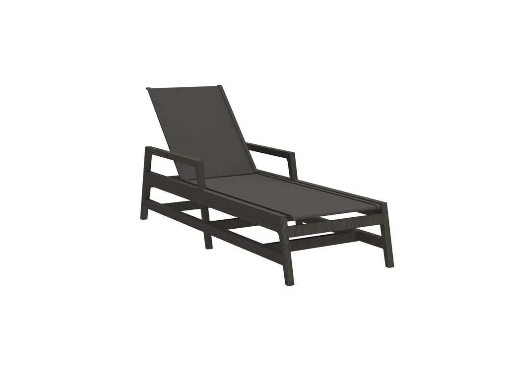 Summer Classics 1282136 N Dura Seashore Chaise Slate Grey Grey Sling
