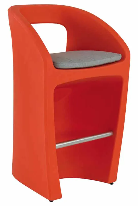 Tropitone 3B172605WT Radius Bar Stool with Seat Pad and Weight Tropitone 3B172605WT Radius Bar Stool with Seat Pad and Weight