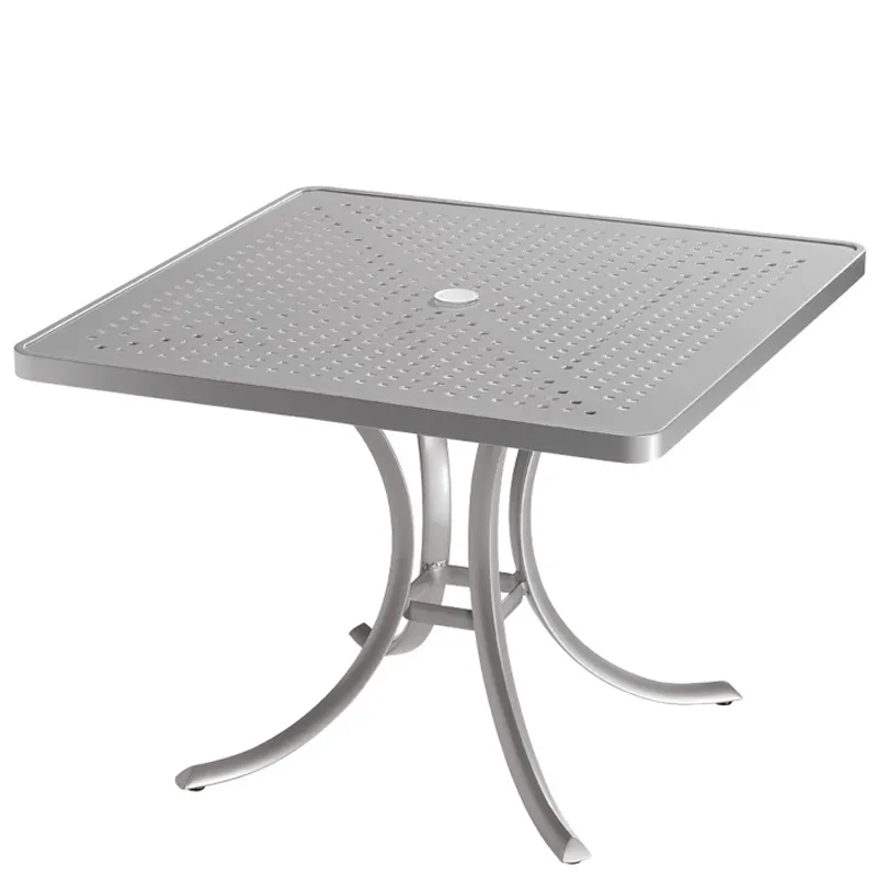 Tropitone 1876SBU Boulevard Tables 36 inch Square Patterned Alum. Dining Umbrella Table
