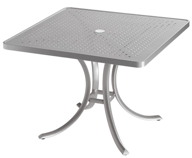 Tropitone 1876SBU Boulevard Tables 36 inch Square Patterned Alum. Dining Umbrella Table Tropitone 1876SBU Boulevard Tables 36 inch Square Patterned Alum. Dining Umbrella Table