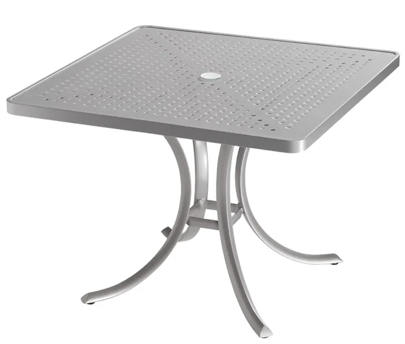 Tropitone 1876SBU Boulevard Tables 36 inch Square Patterned Alum. Dining Umbrella Table Tropitone 1876SBU Boulevard Tables 36 inch Square Patterned Alum. Dining Umbrella Table