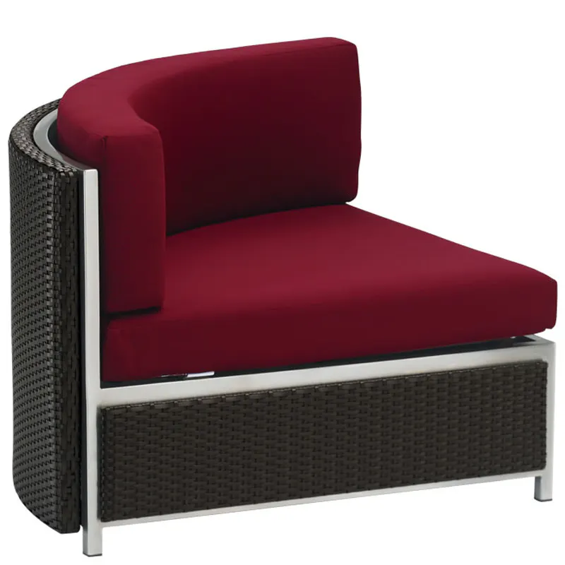 Tropitone 510710CC Cabana Club Stainless Steel Woven Cabana Club Woven Curved Corner Module Full Woven