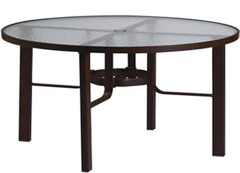 Tropitone 730561 Acrylic and Glass Tables 60 inch Round Dining Table, KD Tropitone 730561 Acrylic and Glass Tables 60 inch Round Dining Table, KD