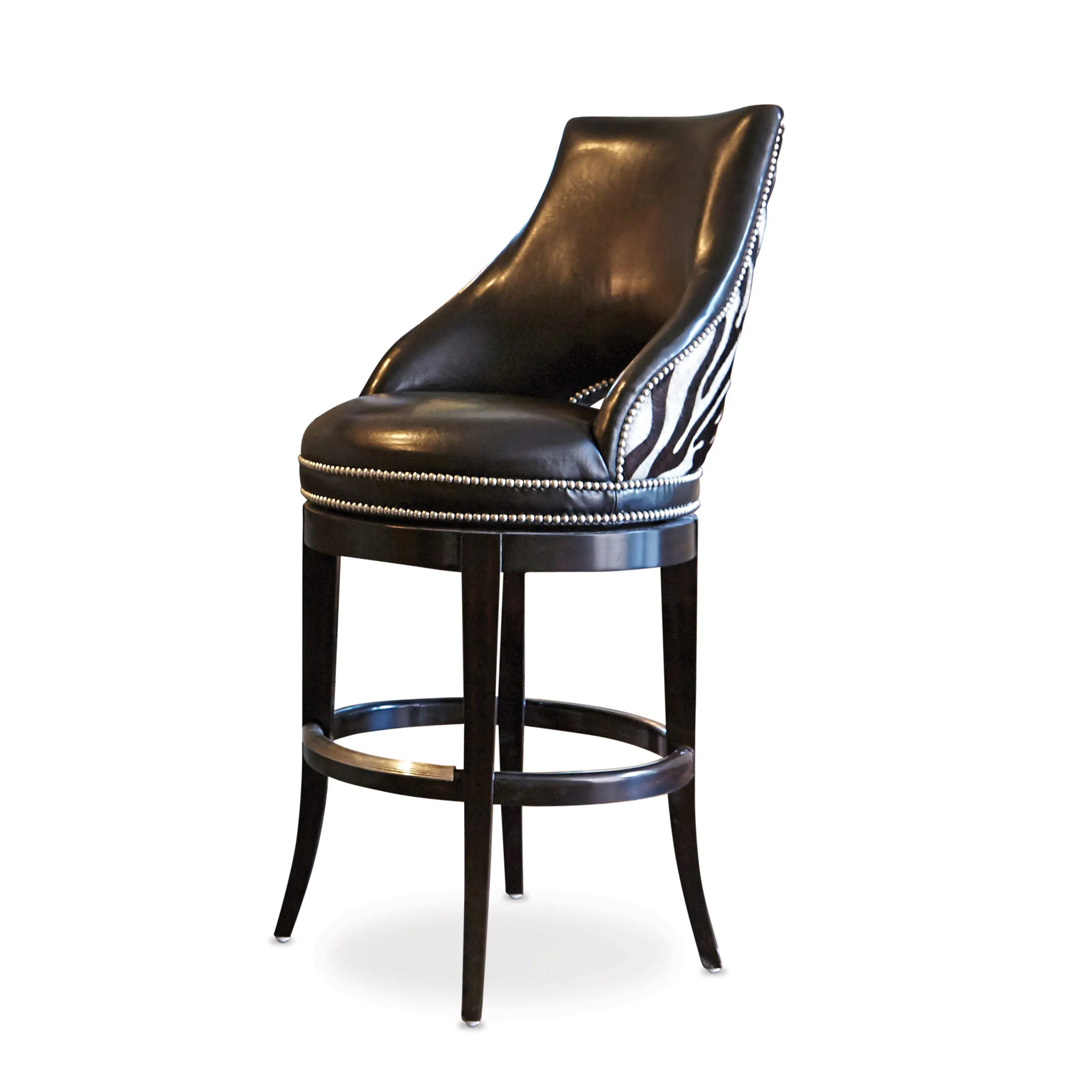 Ambella Home 03534-510-001 Zebrano Swivel Barstool