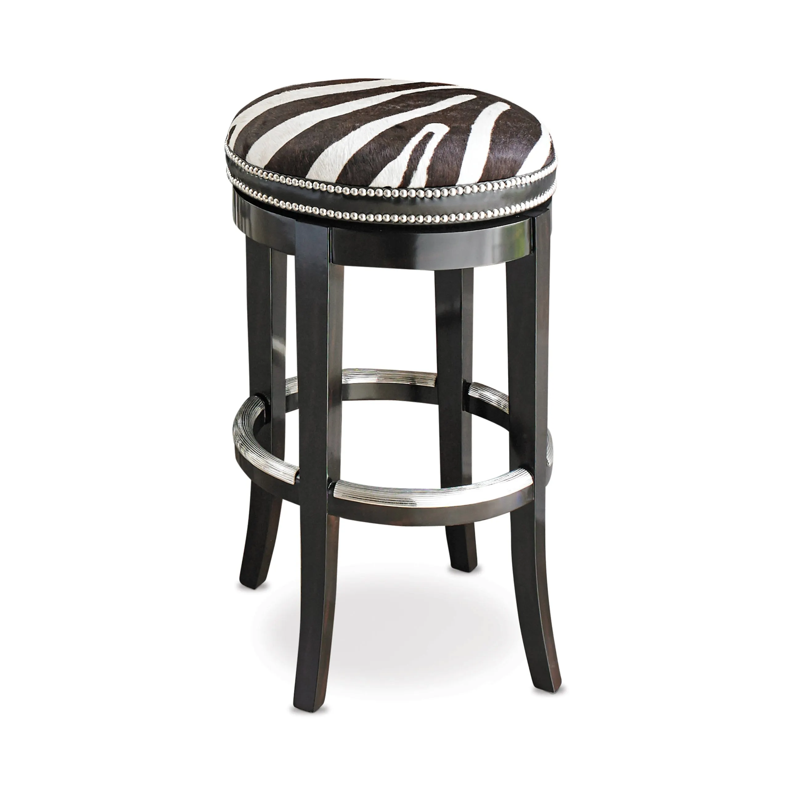 Ambella Home 03534-510-011 Zebrano Swivel Barstool Backless