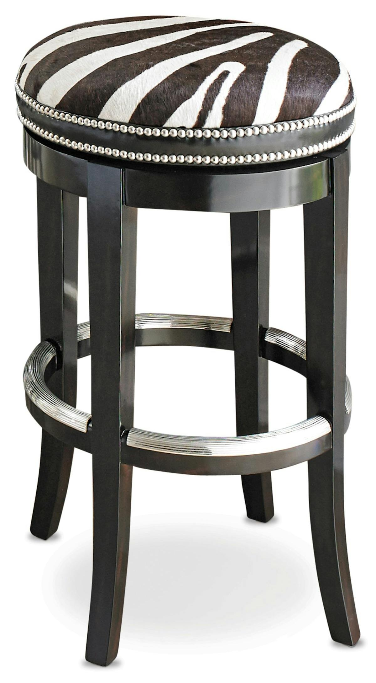 Ambella Home 03534-520-011 Zebrano Swivel Counter Stool Backless Ambella Home 03534-520-011 Zebrano Swivel Counter Stool Backless