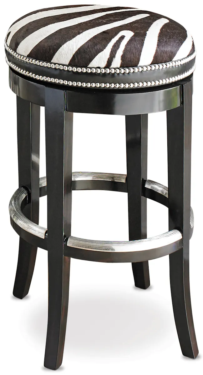 Ambella Home 03534-520-011 Zebrano Swivel Counter Stool Backless Ambella Home 03534-520-011 Zebrano Swivel Counter Stool Backless