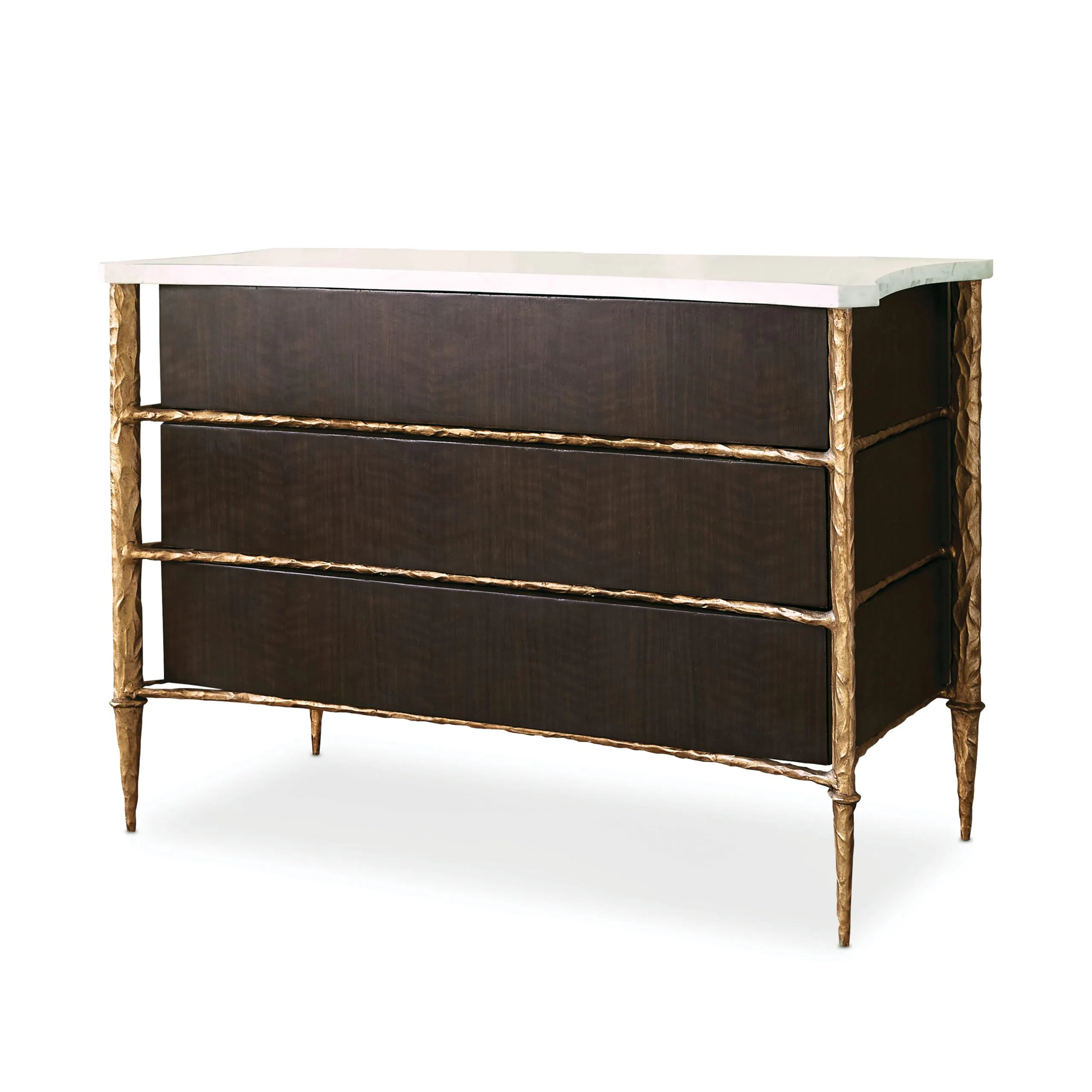 Ambella Home 06813-830-001 Chiseled Chest Walnut / Gold
