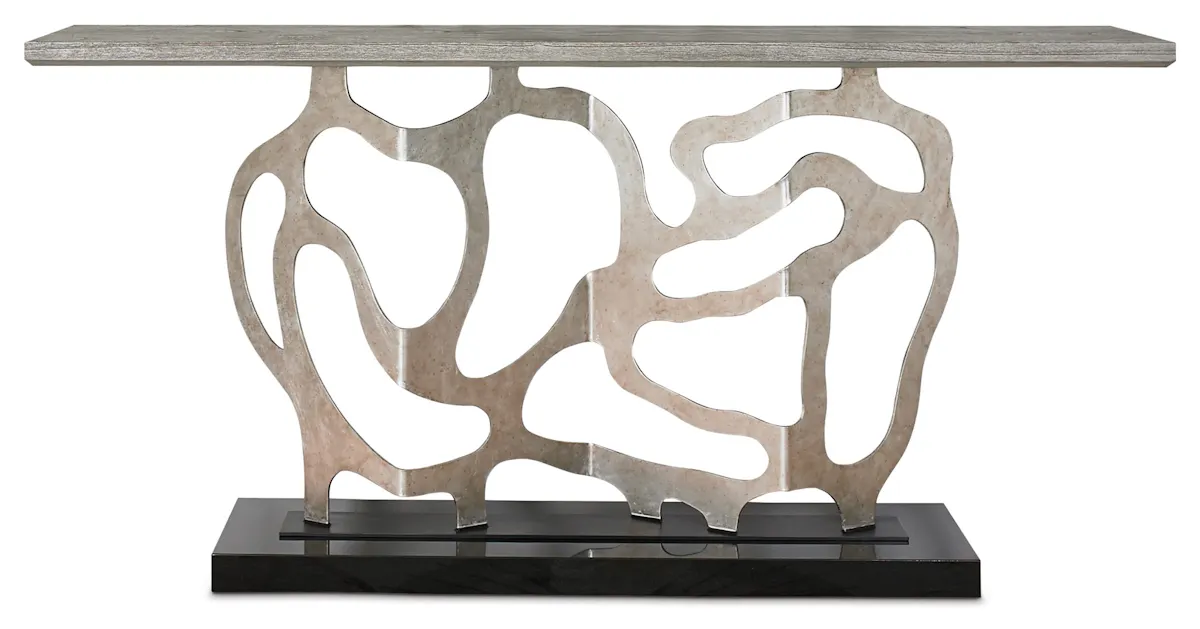 Ambella Home 07200-850-002 Sculpted Console Silver Ambella Home 07200-850-002 Sculpted Console Silver