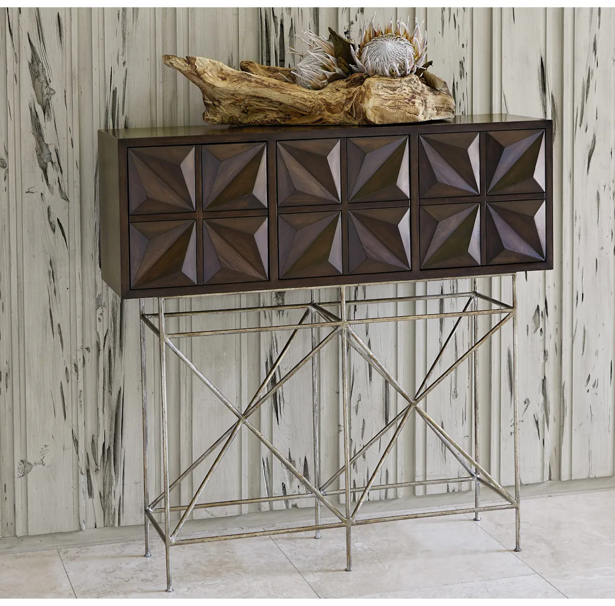 Ambella Home 07207-850-001 Snowflake Console Table Ambella Home 07207-850-001 Snowflake Console Table