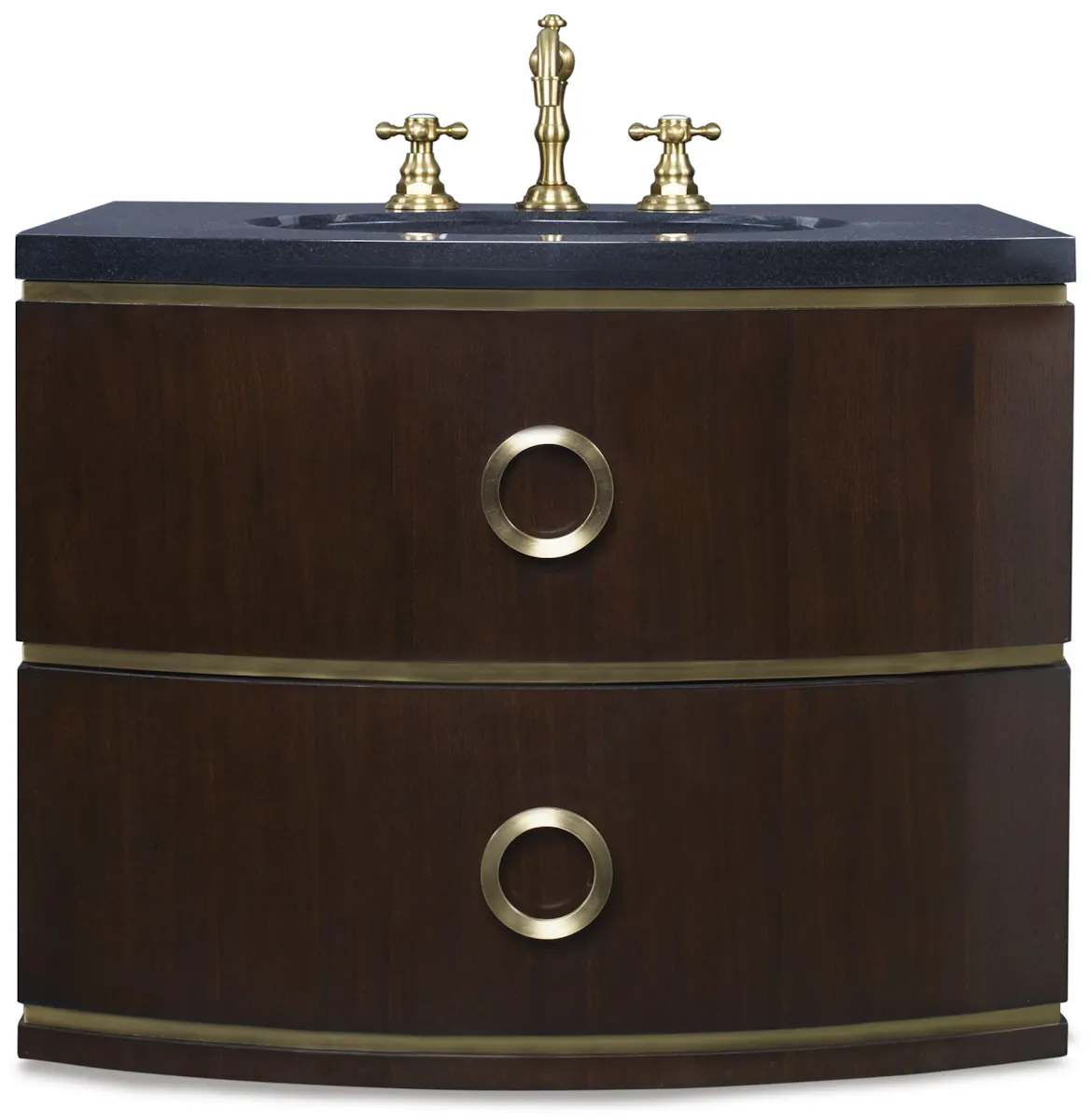 Ambella Home 07231-110-212 Cirque Wall Sink Chest Dark Walnut Ambella Home 07231-110-212 Cirque Wall Sink Chest Dark Walnut