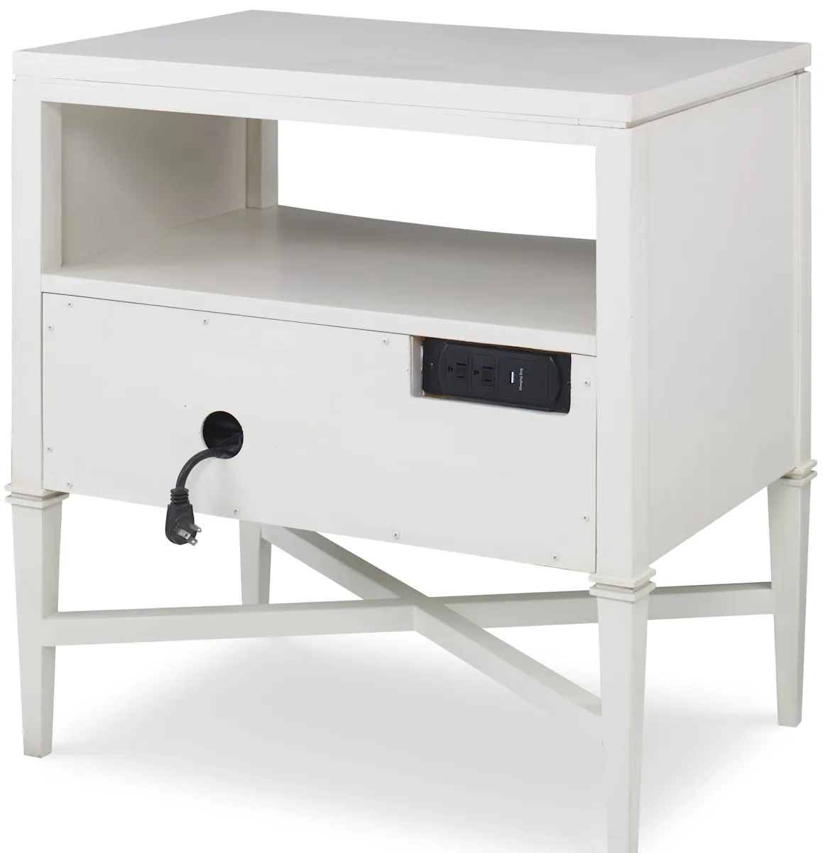 Ambella Home 09170-230-007 Reeded Nightstand Linen Ambella Home 09170-230-007 Reeded Nightstand Linen