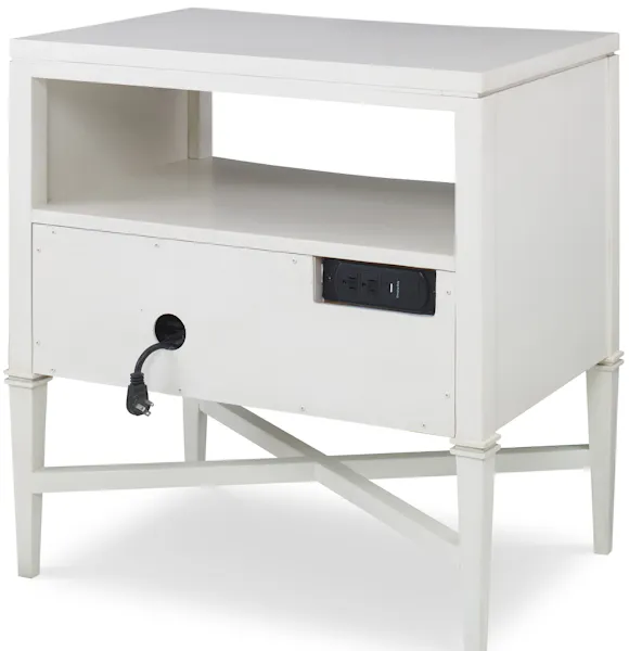 Ambella Home 09170-230-007 Reeded Nightstand Linen Ambella Home 09170-230-007 Reeded Nightstand Linen