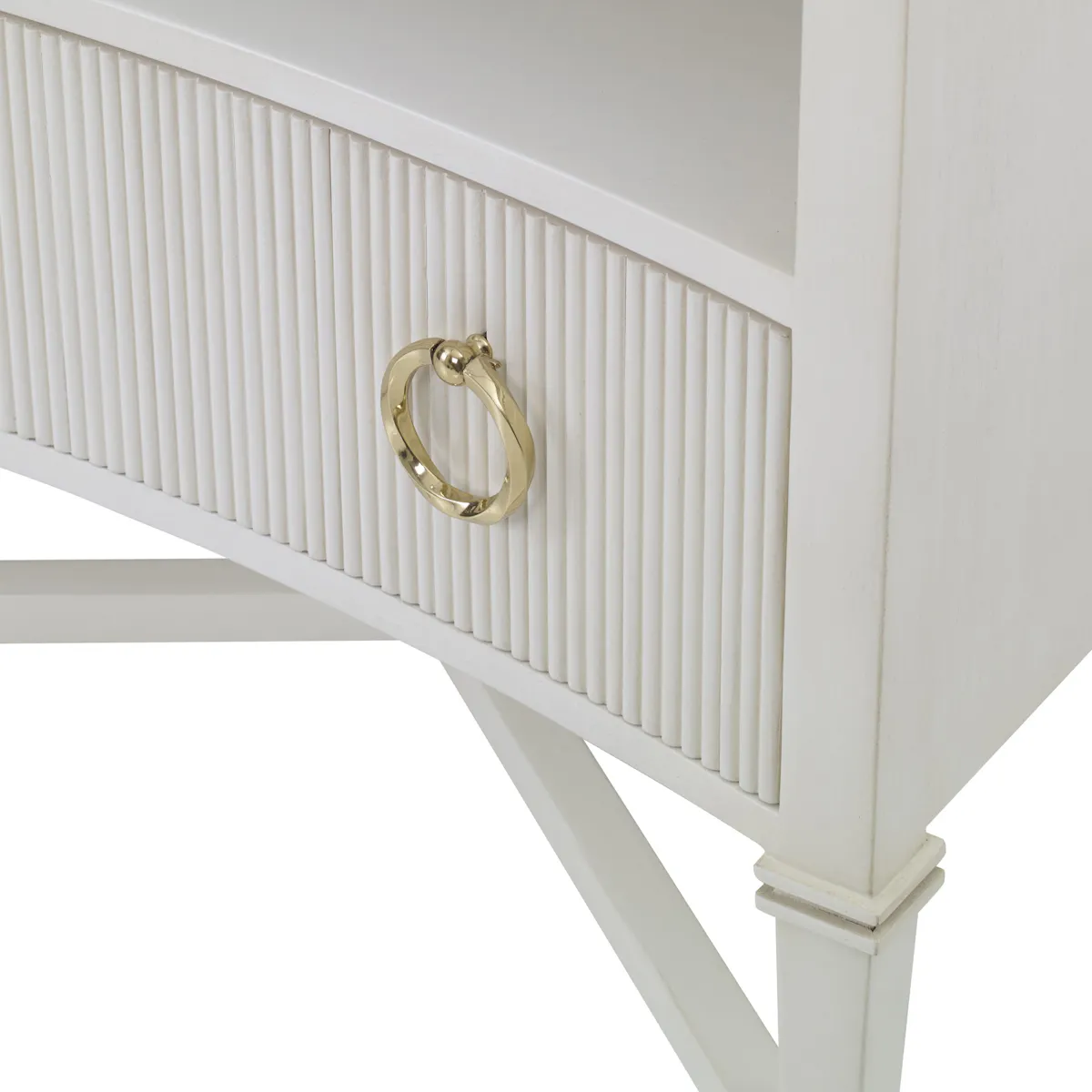 Ambella Home 09170-230-007 Reeded Nightstand Linen Ambella Home 09170-230-007 Reeded Nightstand Linen