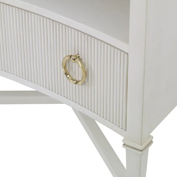 Ambella Home 09170-230-007 Reeded Nightstand Linen Ambella Home 09170-230-007 Reeded Nightstand Linen