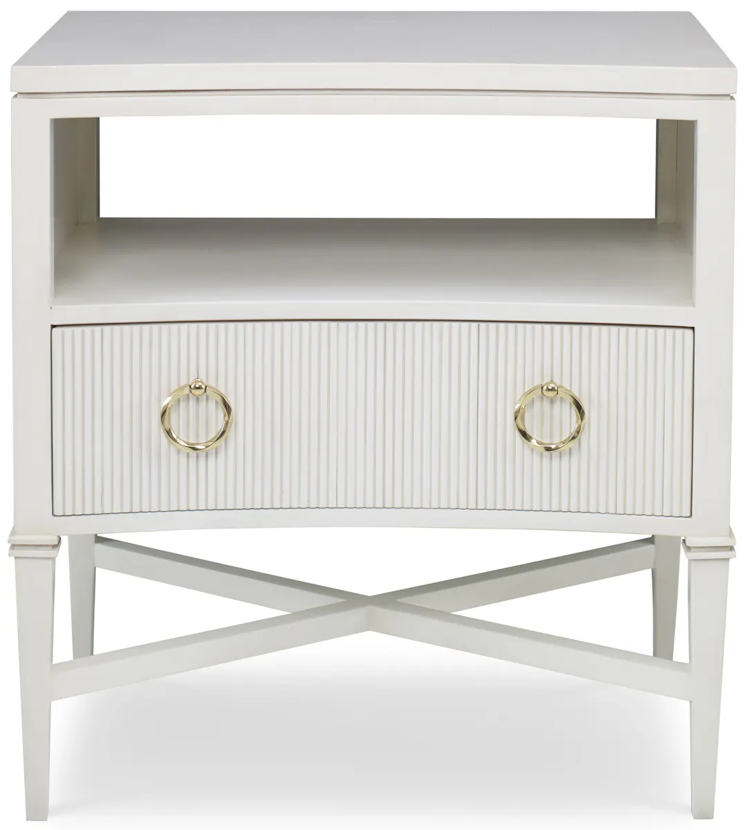 Ambella Home 09170-230-007 Reeded Nightstand Linen Ambella Home 09170-230-007 Reeded Nightstand Linen