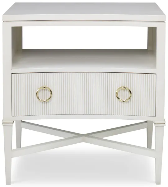 Ambella Home 09170-230-007 Reeded Nightstand Linen Ambella Home 09170-230-007 Reeded Nightstand Linen