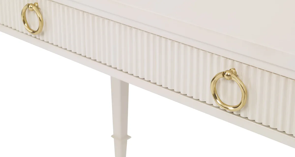 Ambella Home 09170-300-007 Reeded Writing Desk Linen Ambella Home 09170-300-007 Reeded Writing Desk Linen