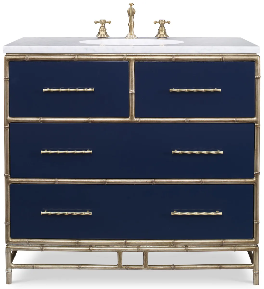 Ambella Home 09175-110-321 Chinoiserie Sink Chest Cadet Blue Ambella Home 09175-110-321 Chinoiserie Sink Chest Cadet Blue