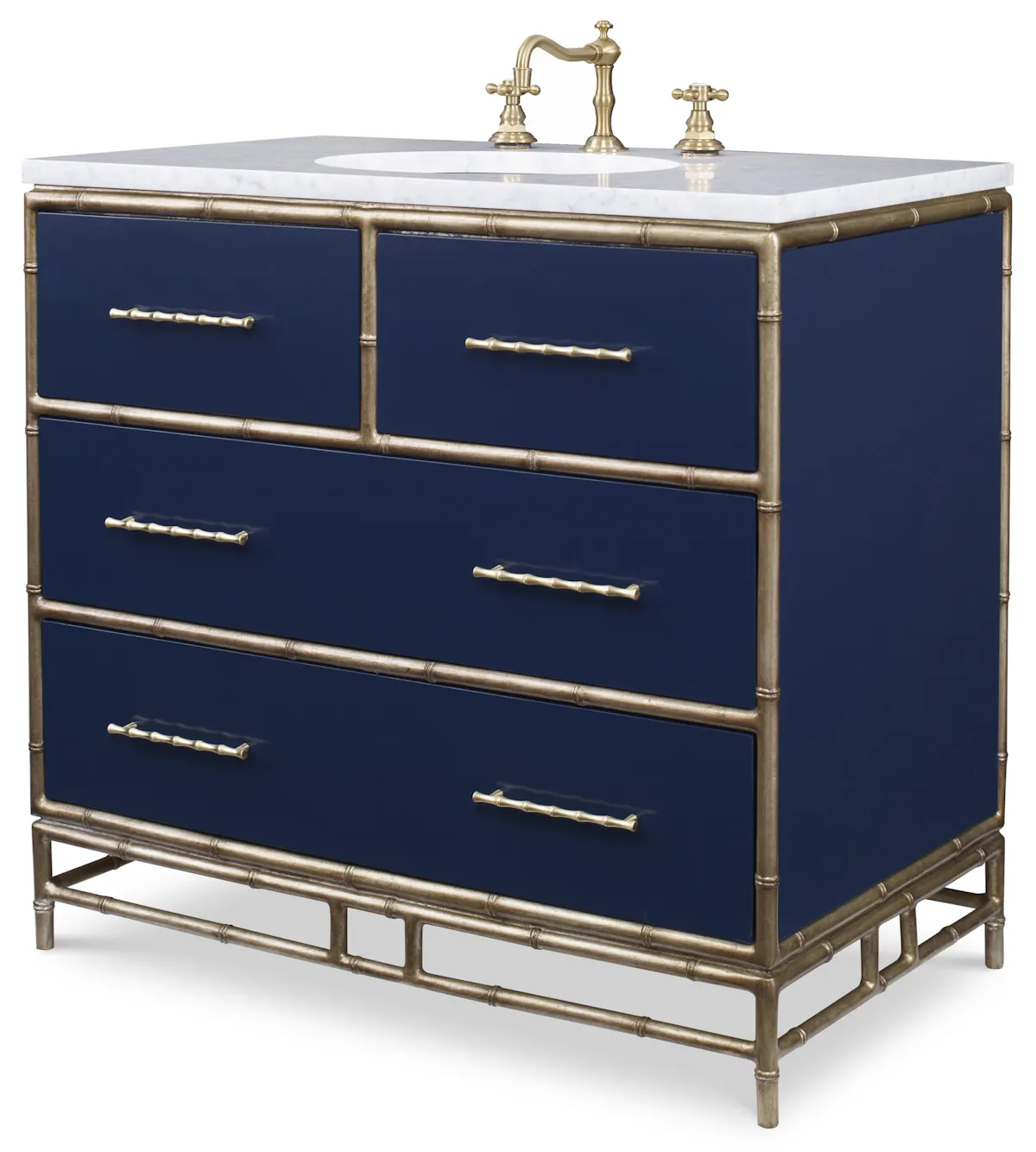 Ambella Home 09175-110-321 Chinoiserie Sink Chest Cadet Blue Ambella Home 09175-110-321 Chinoiserie Sink Chest Cadet Blue