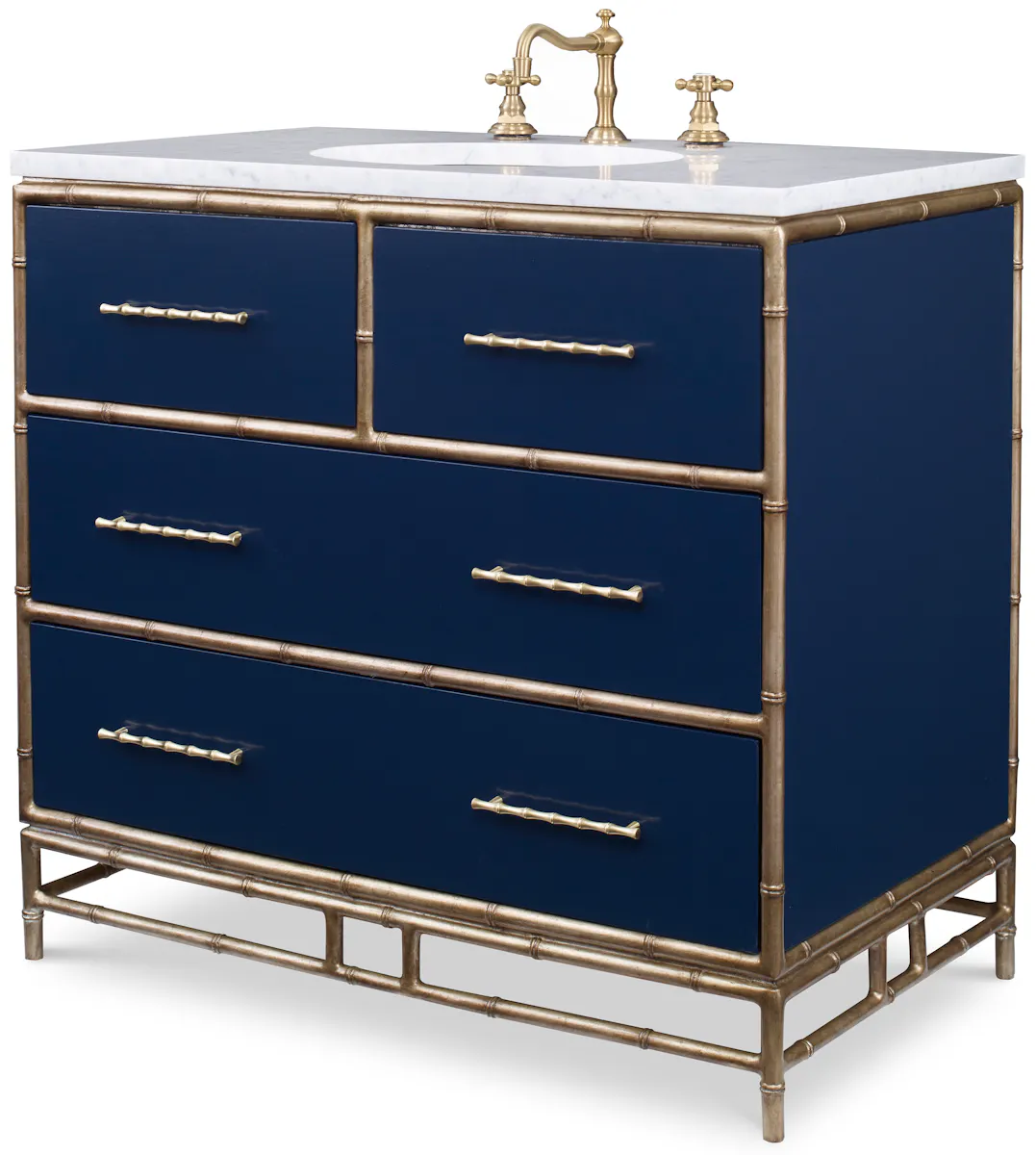 Ambella Home 09175-110-321 Chinoiserie Sink Chest Cadet Blue Ambella Home 09175-110-321 Chinoiserie Sink Chest Cadet Blue