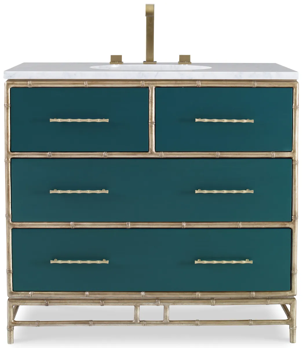 Ambella Home 09175-110-333 Chinoiserie Sink Chest Peacock Ambella Home 09175-110-333 Chinoiserie Sink Chest Peacock
