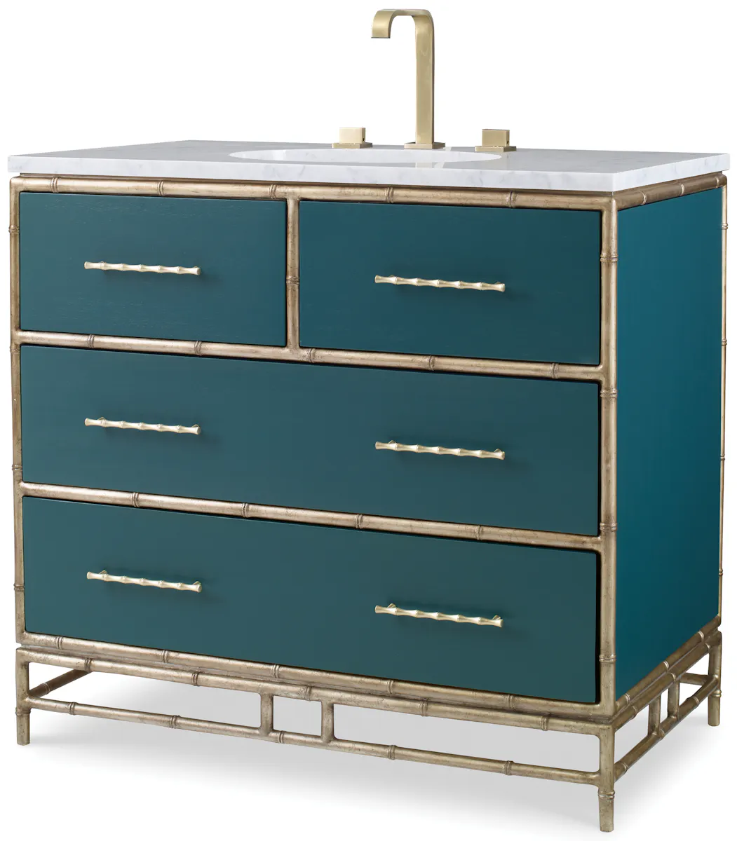 Ambella Home 09175-110-333 Chinoiserie Sink Chest Peacock Ambella Home 09175-110-333 Chinoiserie Sink Chest Peacock
