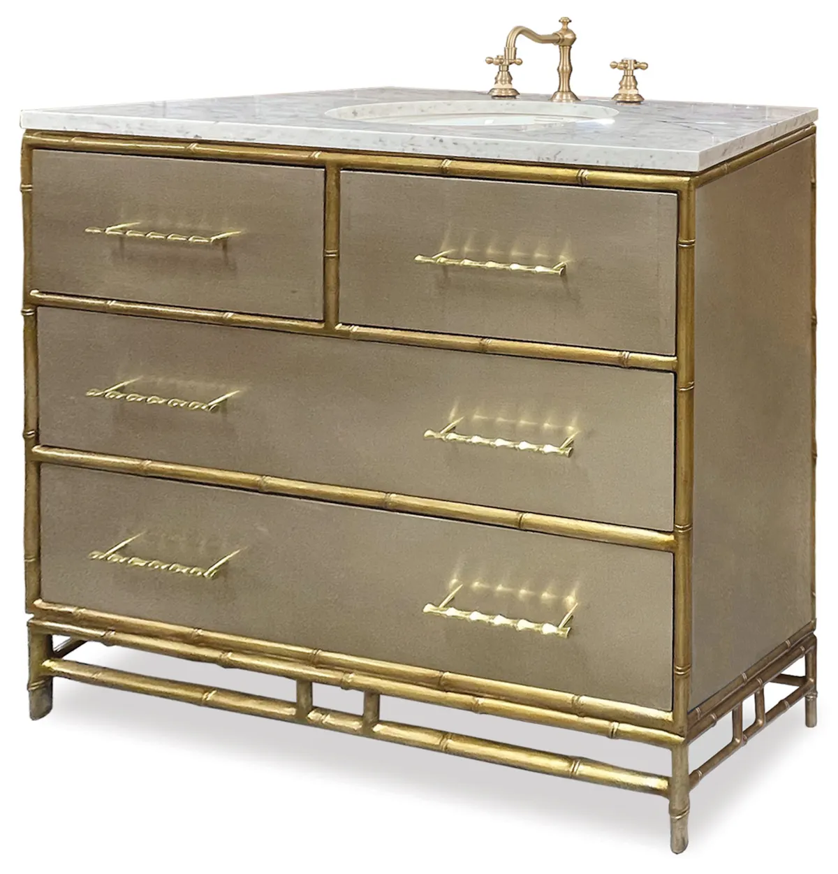 Ambella Home 09175-110-334 Chinoiserie Sink Chest French Gold Ambella Home 09175-110-334 Chinoiserie Sink Chest French Gold