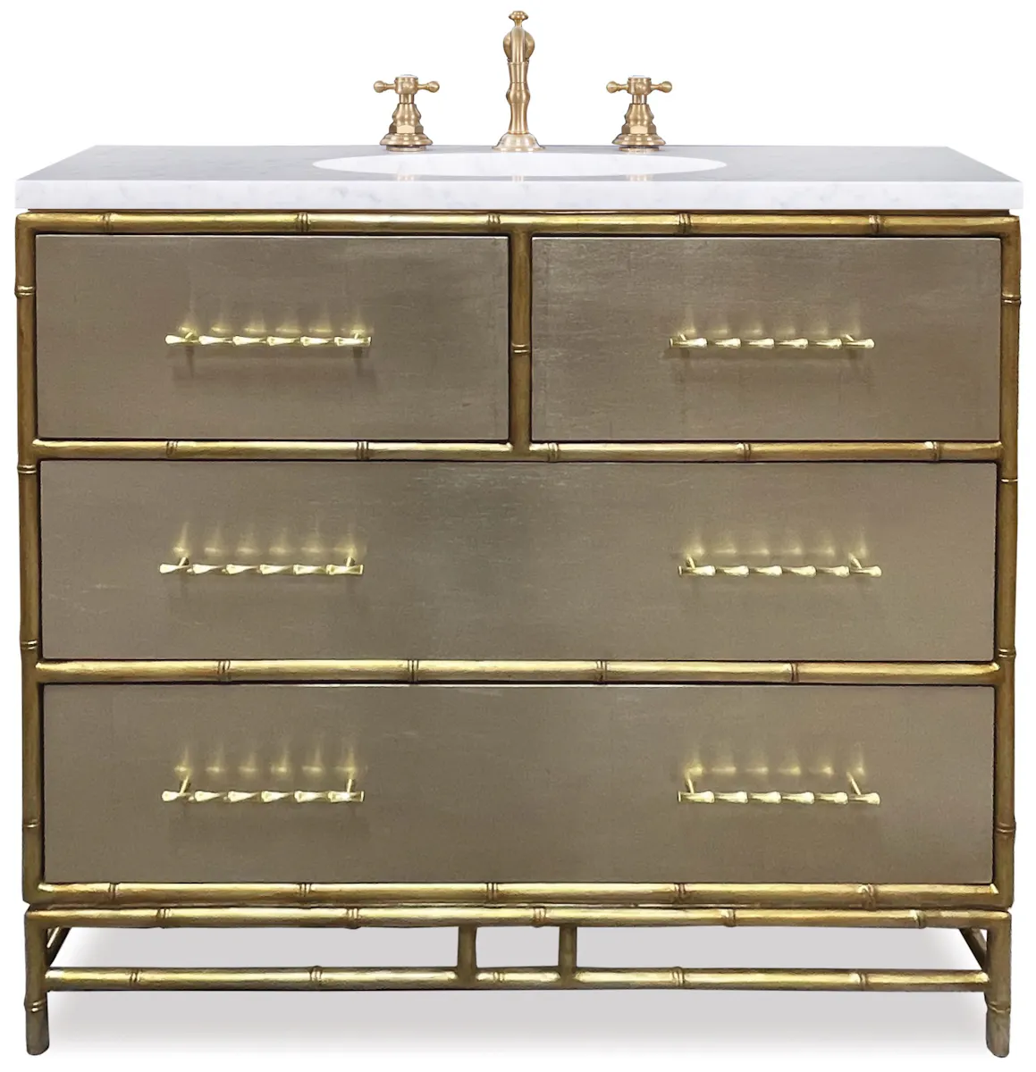 Ambella Home 09175-110-334 Chinoiserie Sink Chest French Gold Ambella Home 09175-110-334 Chinoiserie Sink Chest French Gold