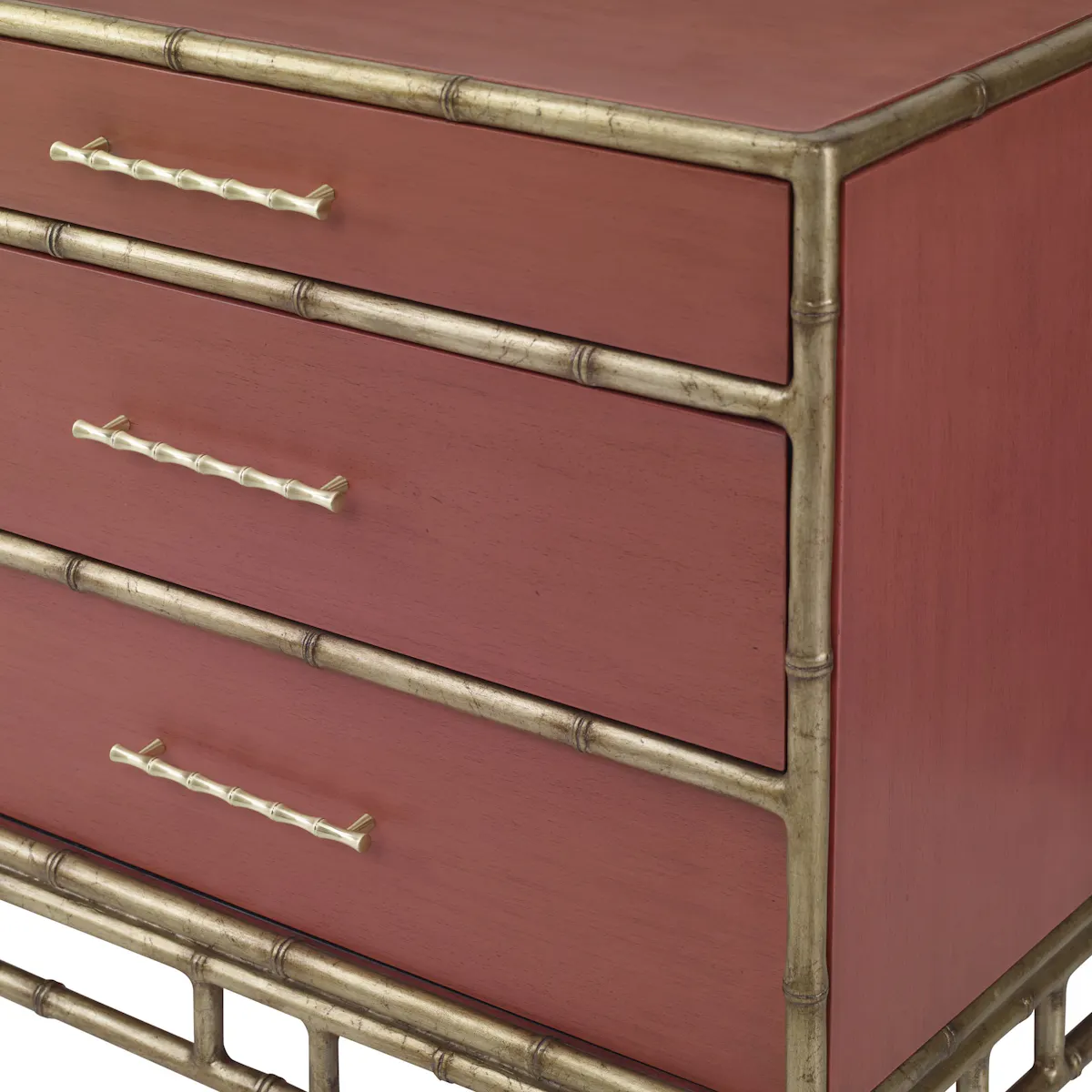 Ambella Home 09175-230-027 Chinoiserie Nightstand Coral Ambella Home 09175-230-027 Chinoiserie Nightstand Coral