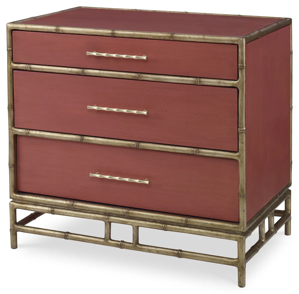 Ambella Home 09175-230-027 Chinoiserie Nightstand Coral Ambella Home 09175-230-027 Chinoiserie Nightstand Coral