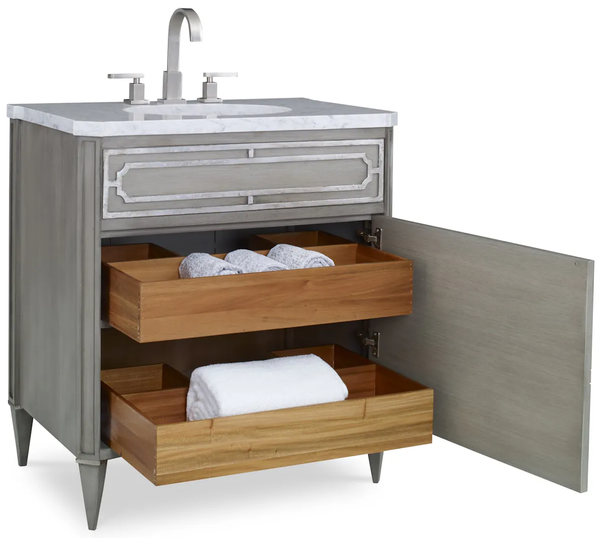 Ambella Home 09206-110-201 Emperor Medium Sink Chest Ash Grey Ambella Home 09206-110-201 Emperor Medium Sink Chest Ash Grey