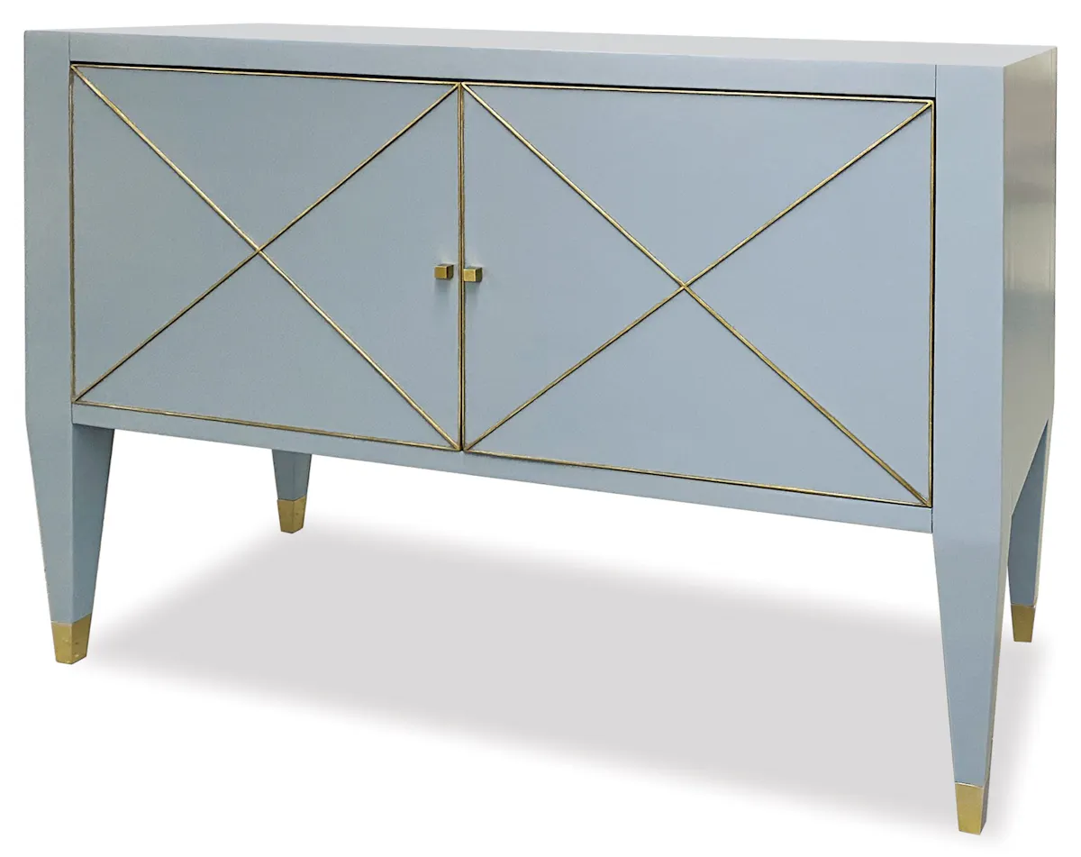 Ambella Home 09209-820-035 Beaumont Cabinet Polar Blue W/ Gold Ambella Home 09209-820-035 Beaumont Cabinet Polar Blue W/ Gold