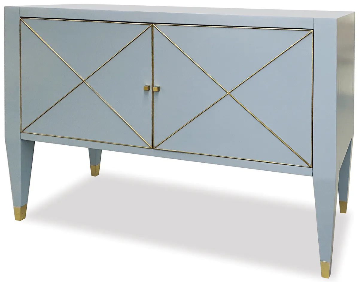 Ambella Home 09209-820-035 Beaumont Cabinet Polar Blue W/ Gold Ambella Home 09209-820-035 Beaumont Cabinet Polar Blue W/ Gold