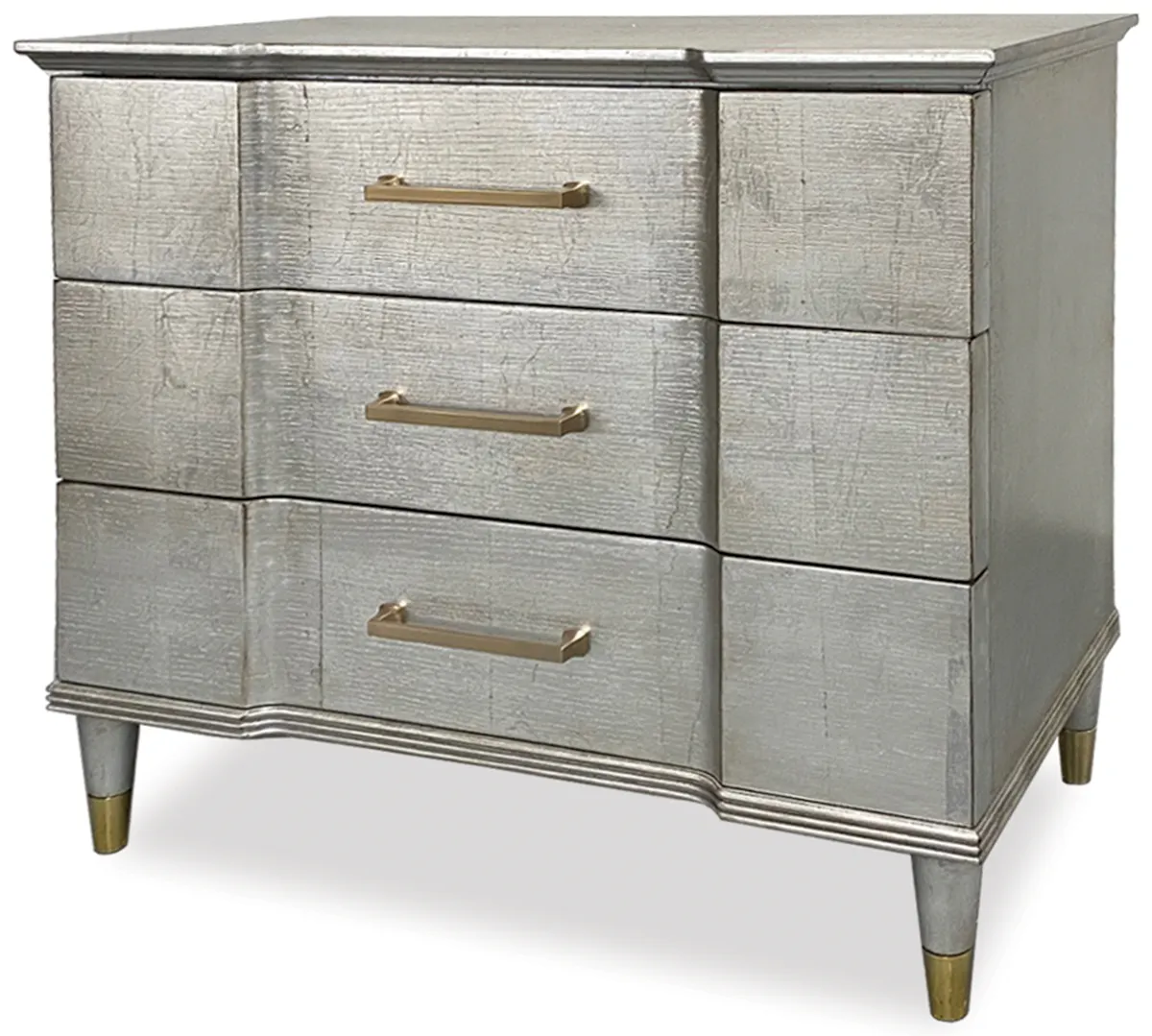 Ambella Home 09221-230-024 Valmont Nightstand Satin Ant Silver Ambella Home 09221-230-024 Valmont Nightstand Satin Ant Silver